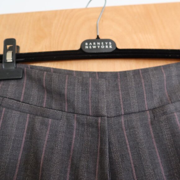 Shin Choi grey with pink pinstripes dress pants size 2 side buttons so cute! - Picture 5 of 13
